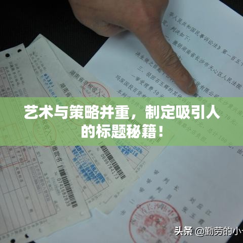 艺术与策略并重，制定吸引人的标题秘籍！