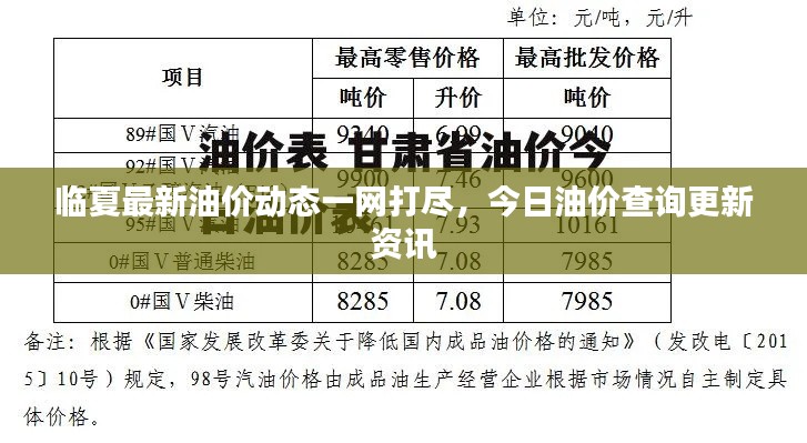 临夏最新油价动态一网打尽，今日油价查询更新资讯