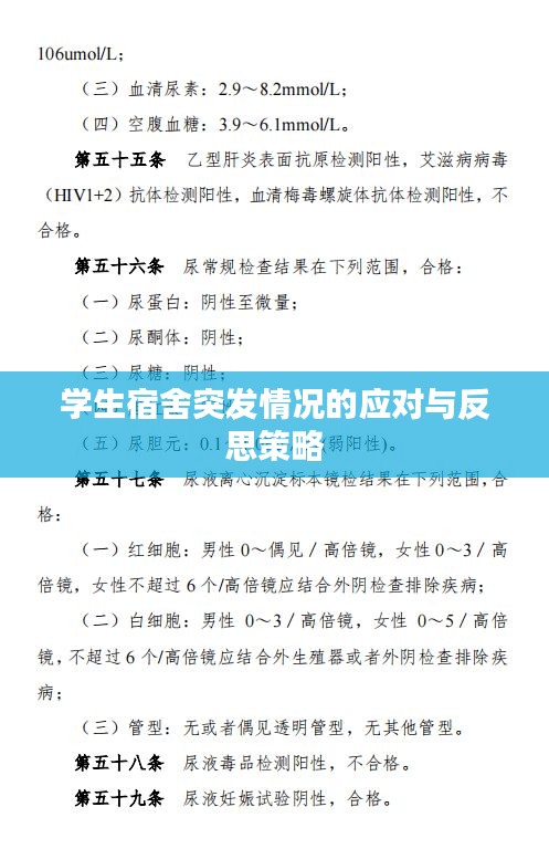 学生宿舍突发情况的应对与反思策略