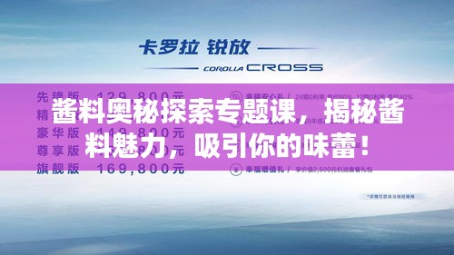 酱料奥秘探索专题课，揭秘酱料魅力，吸引你的味蕾！