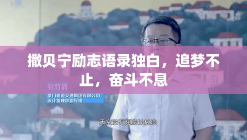 撒贝宁励志语录独白，追梦不止，奋斗不息